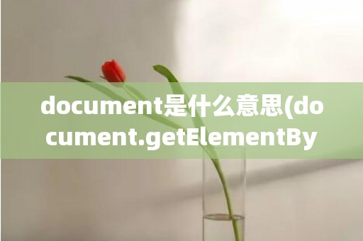 document是什么意思(document.getElementById())