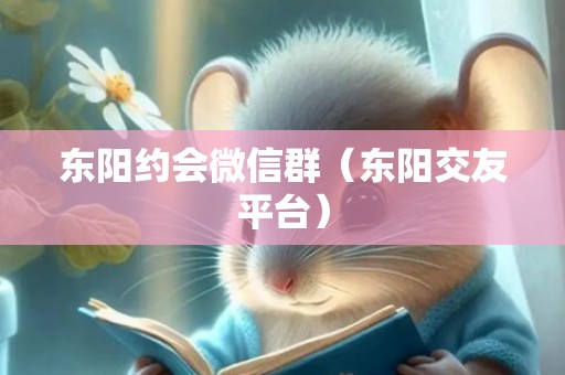 东阳约会微信群（东阳交友平台）
