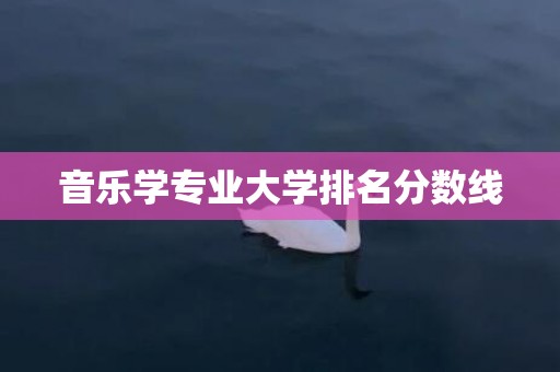 音乐学专业大学排名分数线