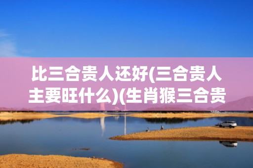 比三合贵人还好(三合贵人主要旺什么)(生肖猴三合贵人)