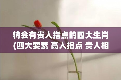 将会有贵人指点的四大生肖(四大要素 高人指点 贵人相助)