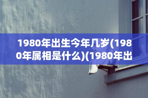 1980年出生今年几岁(1980年属相是什么)(1980年出生今年财运如何)