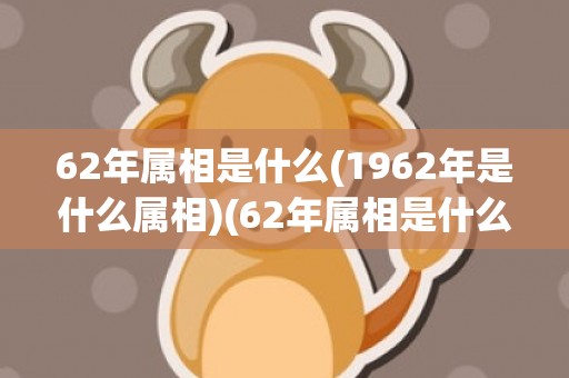62年属相是什么(1962年是什么属相)(62年属相是什么命)
