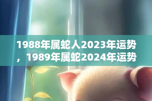 1988年属蛇人2023年运势，1989年属蛇2024年运势
