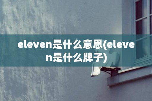eleven是什么意思(eleven是什么牌子)