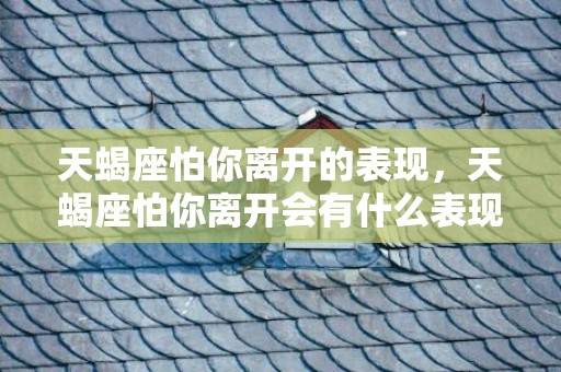 天蝎座怕你离开的表现，天蝎座怕你离开会有什么表现