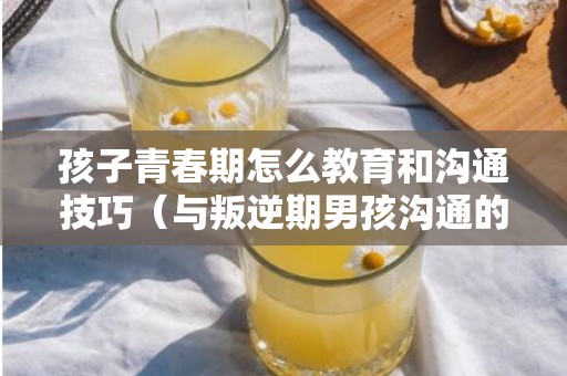 孩子青春期怎么教育和沟通技巧（与叛逆期男孩沟通的9个技巧）