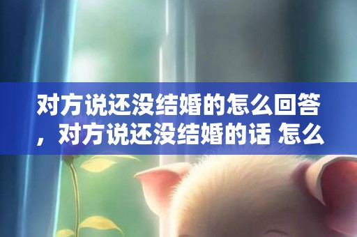 对方说还没结婚的怎么回答，对方说还没结婚的话 怎么回复他