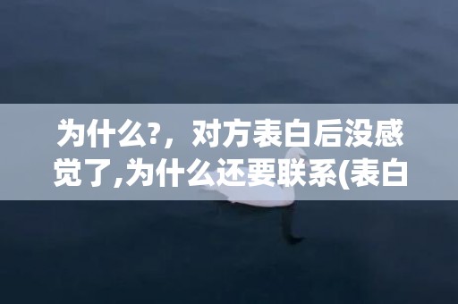 为什么?，对方表白后没感觉了,为什么还要联系(表白被拒后还要联系吗)