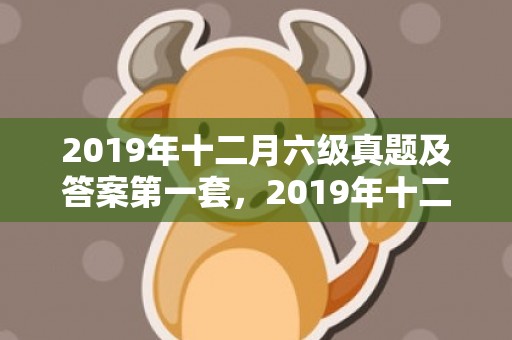 2019年十二月六级真题及答案第一套，2019年十二月出生的双胞胎男孩起什么名字好听，禁用什么字