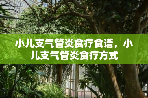 小儿支气管炎食疗食谱，小儿支气管炎食疗方式