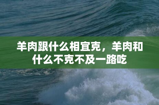 羊肉跟什么相宜克，羊肉和什么不克不及一路吃