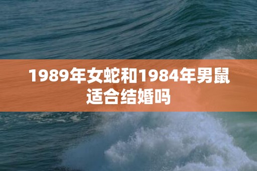 1989年女蛇和1984年男鼠适合结婚吗
