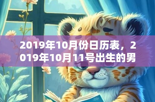 2019年10月份日历表，2019年10月11号出生的男孩怎么起名字，五行属什么