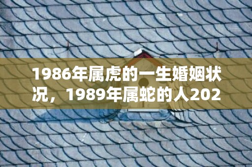 1986年属虎的一生婚姻状况，1989年属蛇的人2023运势