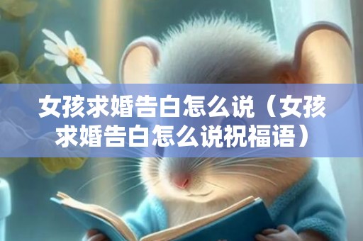 女孩求婚告白怎么说（女孩求婚告白怎么说祝福语）