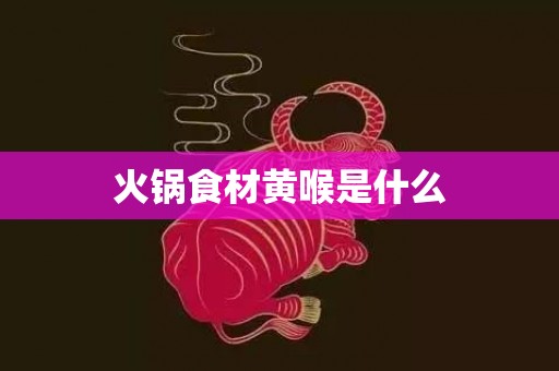 火锅食材黄喉是什么