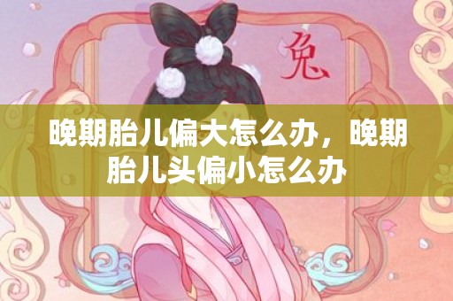 晚期胎儿偏大怎么办，晚期胎儿头偏小怎么办