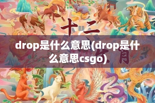 drop是什么意思(drop是什么意思csgo)