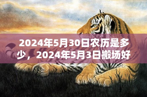 2024年5月30日农历是多少，2024年5月3日搬场好吗 2024年5月3日合适搬场吗