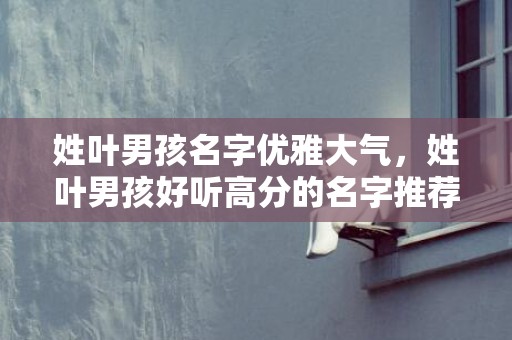 姓叶男孩名字优雅大气，姓叶男孩好听高分的名字推荐