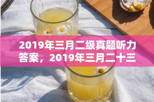 2019年三月二级真题听力答案，2019年三月二十三出生的双胞胎男孩如何起名字，五行属什么