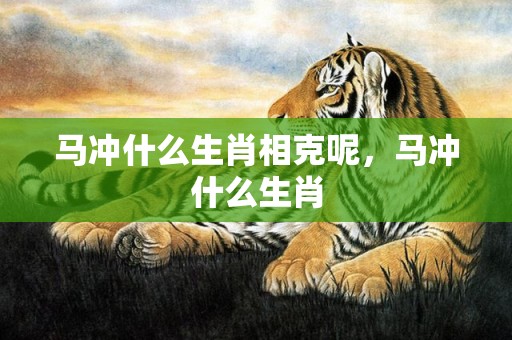 马冲什么生肖相克呢，马冲什么生肖