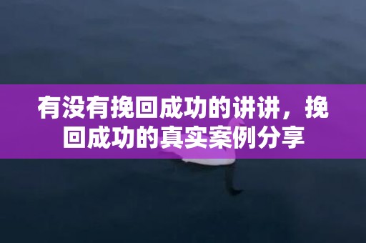 有没有挽回成功的讲讲，挽回成功的真实案例分享