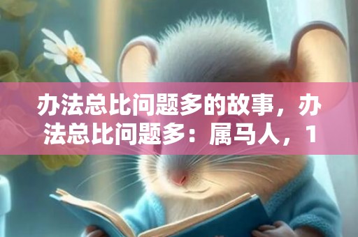 办法总比问题多的故事，办法总比问题多：属马人，12月将有“远处贵人相助”拜会，还不出来迎来