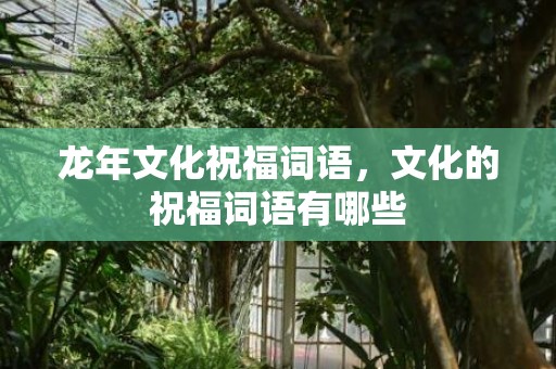龙年文化祝福词语，文化的祝福词语有哪些