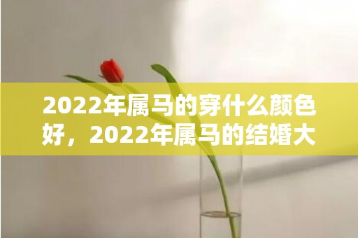 2022年属马的穿什么颜色好，2022年属马的结婚大利月