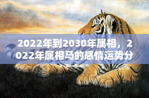 2022年到2030年属相，2022年属相马的感情运势分析