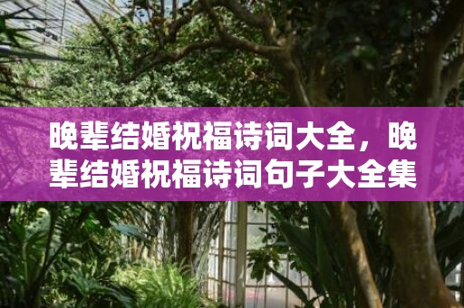 晚辈结婚祝福诗词大全，晚辈结婚祝福诗词句子大全集
