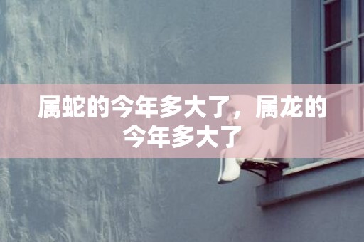 属蛇的今年多大了，属龙的今年多大了