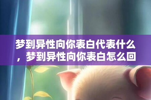 梦到异性向你表白代表什么，梦到异性向你表白怎么回事儿
