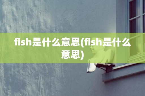 fish是什么意思(fish是什么意思)