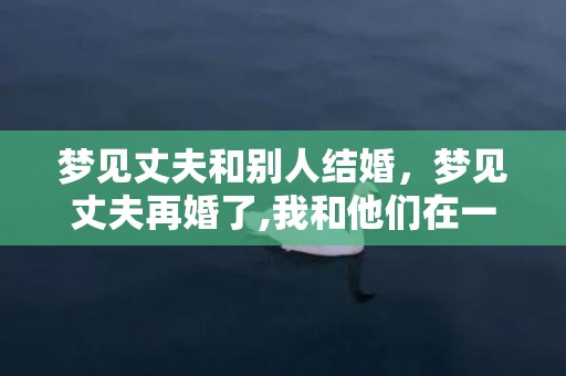 梦见丈夫和别人结婚，梦见丈夫再婚了,我和他们在一起吃饭喝酒聊天