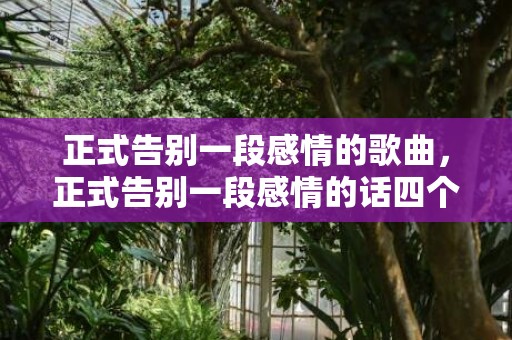正式告别一段感情的歌曲，正式告别一段感情的话四个字怎么写