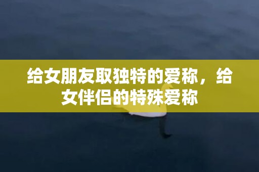 给女朋友取独特的爱称，给女伴侣的特殊爱称