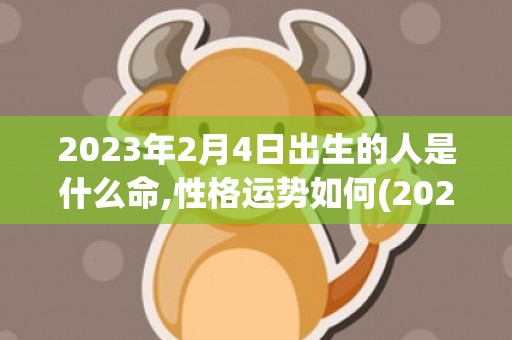 2023年2月4日出生的人是什么命,性格运势如何(2023年2月乔迁入宅吉日查询)