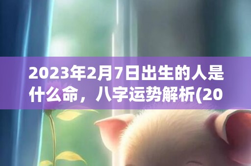 2023年2月7日出生的人是什么命，八字运势解析(2023年2月退休今年能涨工资吗)