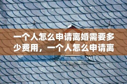 一个人怎么申请离婚需要多少费用，一个人怎么申请离婚备案登记呢(一个人可以离婚吗)