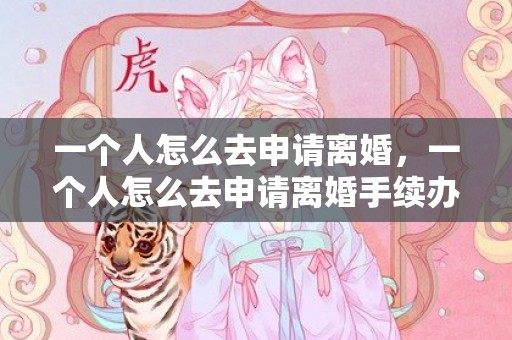 一个人怎么去申请离婚，一个人怎么去申请离婚手续办理，一个人怎么办理离婚