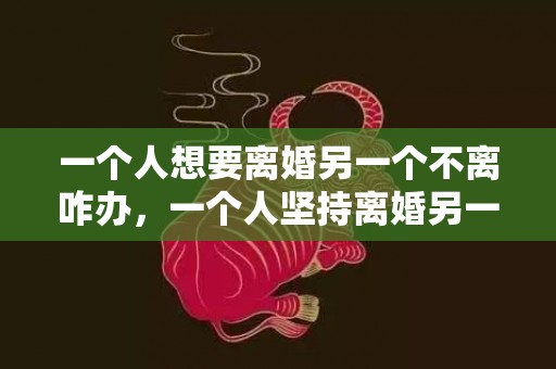 一个人想要离婚另一个不离咋办，一个人坚持离婚另一个坚决不离 如何坚定的离开一个人