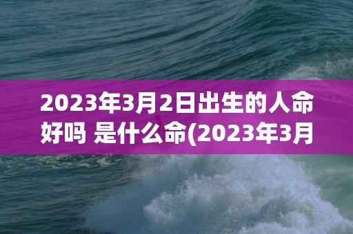 2023年3月2日出生的人命好吗 是什么命(2023年3月23号是农历多少)