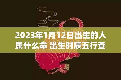 2023年1月12日出生的人属什么命 出生时辰五行查询(2023年1月15日农历是多少)