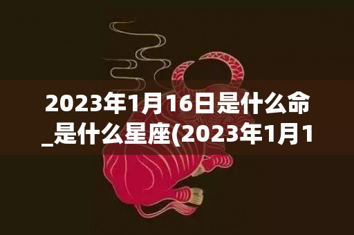 2023年1月16日是什么命_是什么星座(2023年1月19日农历是多少)