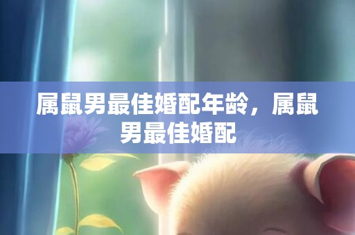 属鼠男最佳婚配年龄，属鼠男最佳婚配
