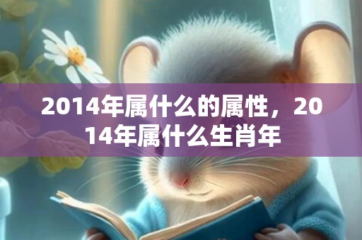 2014年属什么的属性，2014年属什么生肖年