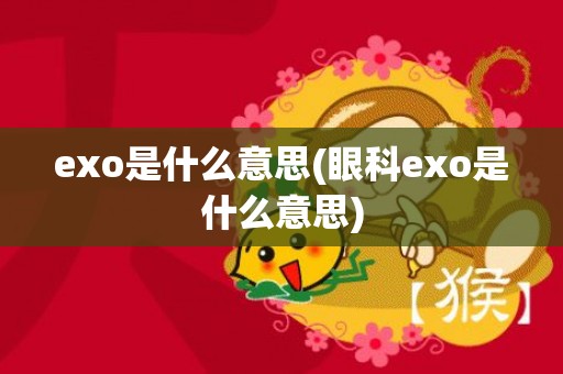 exo是什么意思(眼科exo是什么意思)
